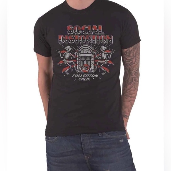 Social Distortion Jukebox Skelly T-Shirt Unisex Size XL 100% Cotton - Picture 7 of 8